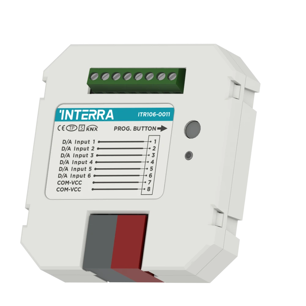 nterra KNX Interfaz Binaria / Analógica 6 Canales